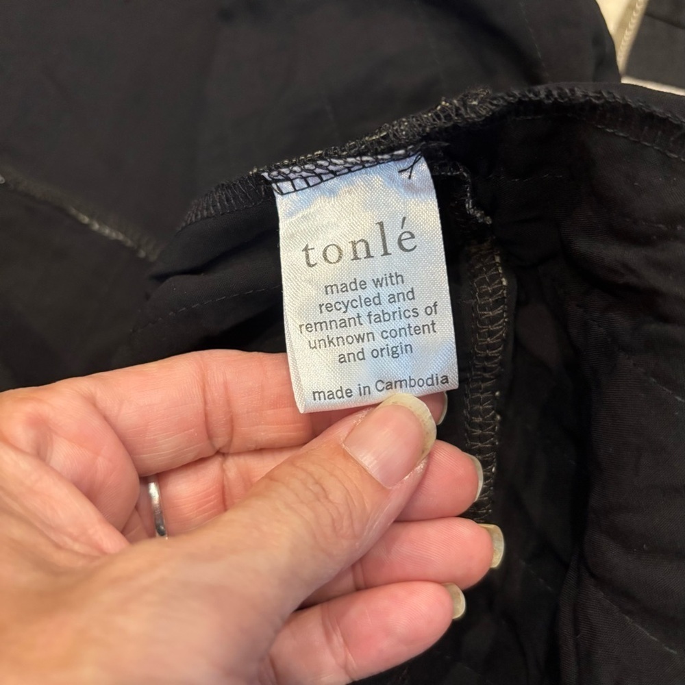 Tonle Large jacket Patchwork Black Tan Lagenlook … - image 11